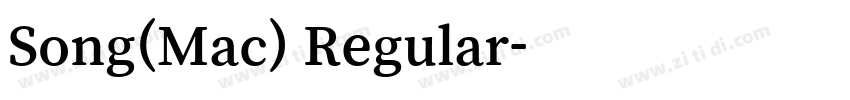 Song(Mac) Regular字体转换